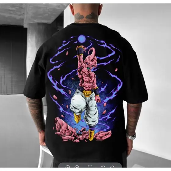 Camiseta Majin boo Dragon Ball Z Camisa Casual blusa streetwaer confortavel