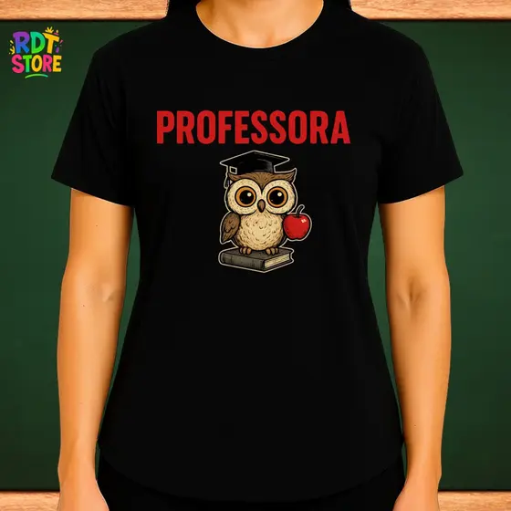 Camiseta T- shirt Feminina Professora Estampa Pedagógica é lúdico Educação Infantil Tecido Leve 100% Algodão Premium