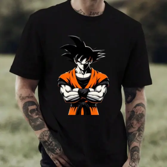 Camiseta Camisa Premium Masculina KAKAROTO  tecido premium 100% ALGODÃO blusa casual Streetwaer