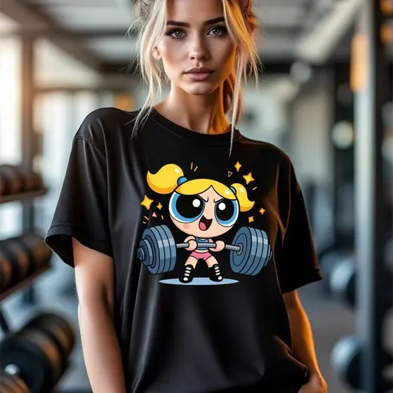 Camisa Blusa Feminina Camiseta Academia Barra Fitness Super Poderosa Lançamento Oferta