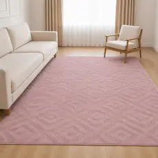 Tapete Grande Sala Quarto 2,00x2,40 Antiderrapante Pelo Baixo Com Relevo