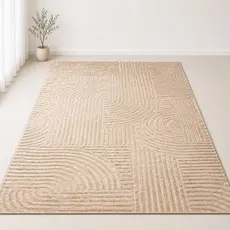 Tapete 4,00x2,00 para Sala Grande Geométrico Macio Antiderrapante Fácil de Lavar