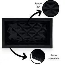 Nicho Para Banheiro 30x60 Porta Shampoo e Sabonete Embutir Fundo 3d