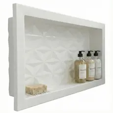 Nicho Para Banheiro 30x60 Porta Shampoo e Sabonete Embutir Fundo 3d