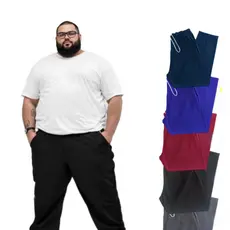 Calça PLUS SIZE Masculina Chimpa BOLSOS LATERAIS Poliéster (flanelada na parte interna)