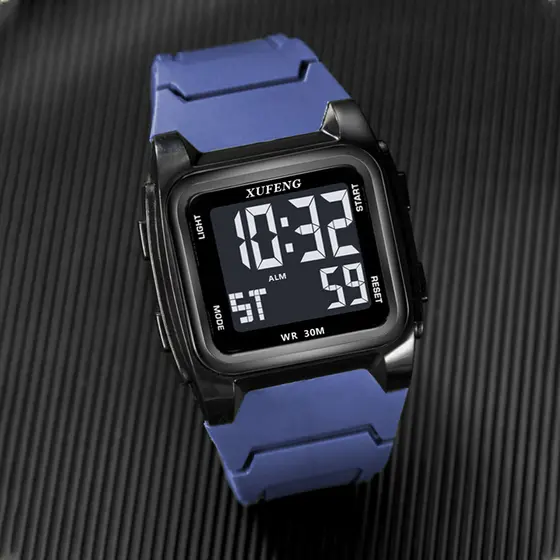 (325) Relógio digital à prova d'agua original masculino original esportivo cronômetro presente