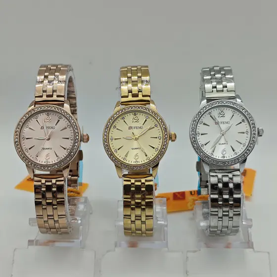 [9960] Relógio Xufeng metal  feminino à prova d'água (N2)
