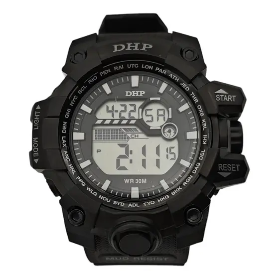 [936B-34225] Relógio DHP a prova d'agua masculino original esportivo presente alarme/cronômetro