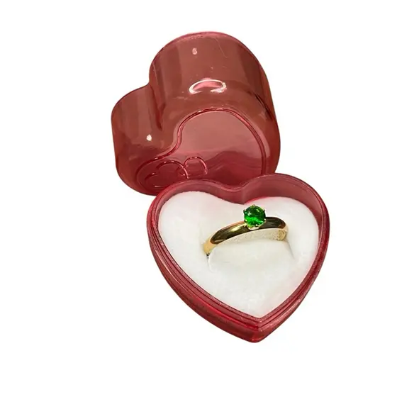 Anel De Aço Inox DOURADO Solitário Grosso Pedra Colorida Pedra Zircônia 5mm Casamento, Noivado