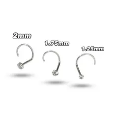 Piercing de Nariz Ponto de Luz Nostrio PRATA LEGITIMA 925