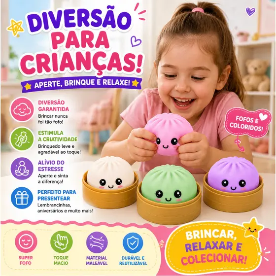 Squishy Bolinho brinquedo infantil antiestresse kawaii brinquedo macio apertar toy relaxante fofo