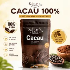 Cacau em Pó | 100% Puro | 200g | Para Receitas e Sobremesas | Amor da Terra