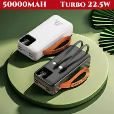 Carregador Portátil grande 50000mah/30000mah/2000mah/10000mah Turbo 22,5W PD carregamento ultrarrápido