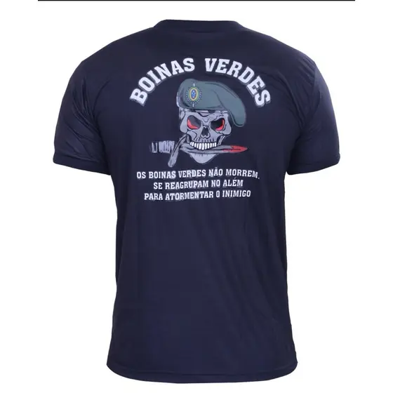 Camiseta Boinas Verde preta.