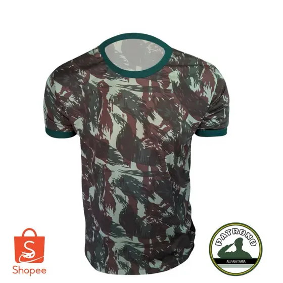 Camisa Camuflada Dry fit Padrão Exército Brasileiro / Força Aérea Brasileira