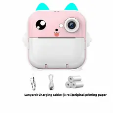 Câmera De Impressão Instantânea Para Crianças Vídeo Fotografia Digital Fotográfica Toy Mini Impressora Térmica Boy Girls