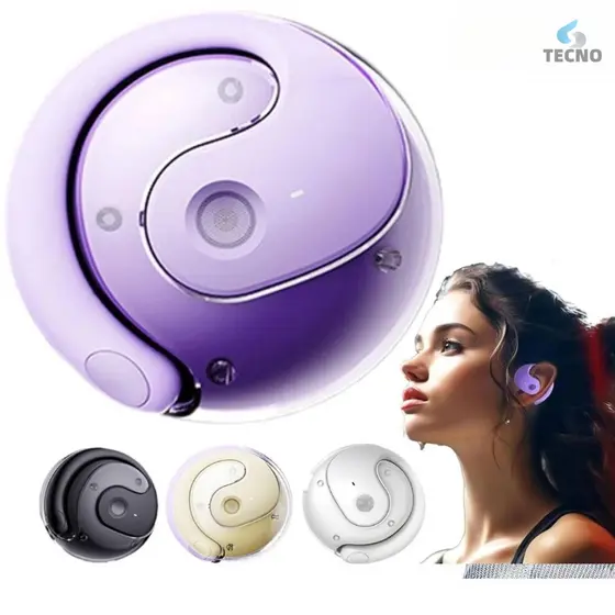Bluetooth Sem fio Fone de ouvido Ergonômico TWS Suporte Orelha Pendurada Anti-queda TECNO