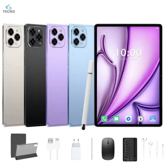 Tablet 6GB RAM +128GB HD 10,1 Polegadas Tela Grande PC pad Android Dual SIM Card Câmera 30MP e 13MP WIFI 5G 8000mAh
