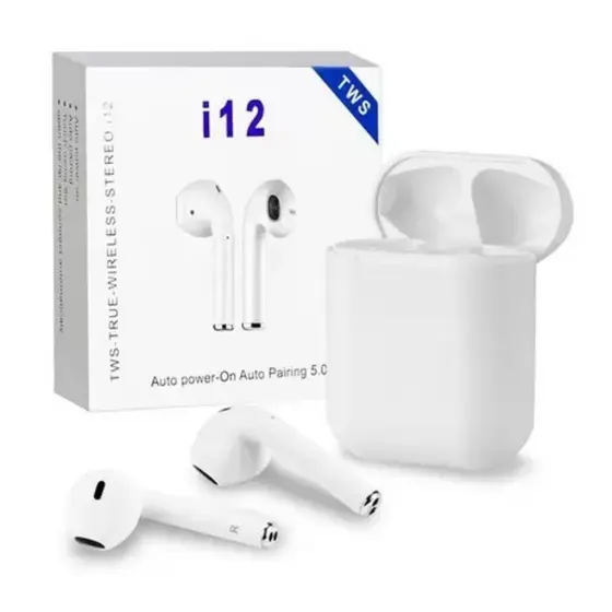 Fone de Ouvido Sem Fio i12 Tws Bluetooth Com Touch Bluetooth 5.0