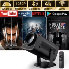 Atualizado Projetor Smart HY320 Android Full HD 1920x1080 Bluetooth Wi-fi