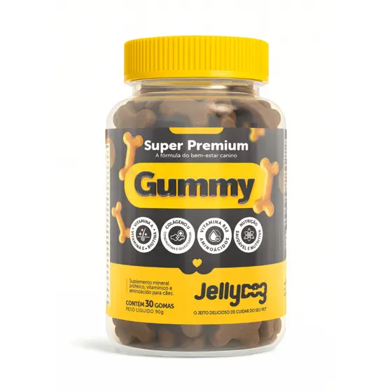 Suplemento Gummy Super Premium Articulação Imunidade Queda de Pelo 30u 90g