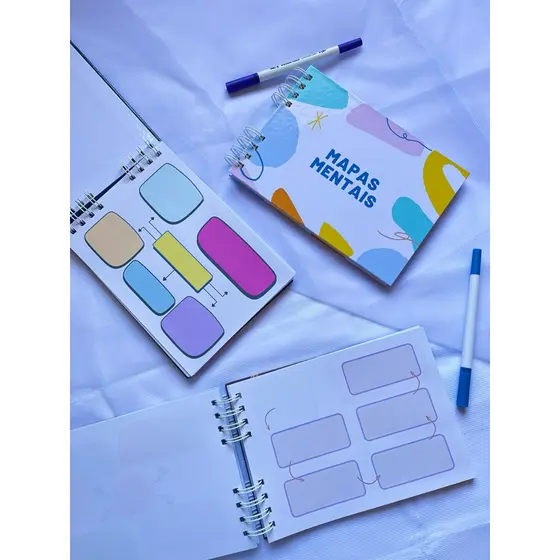 Caderno de Mapas Mentais A5 | 80 Folhas para Vestibular, ENEM, Concurso e Faculdade | Organize e Memorize Melhor