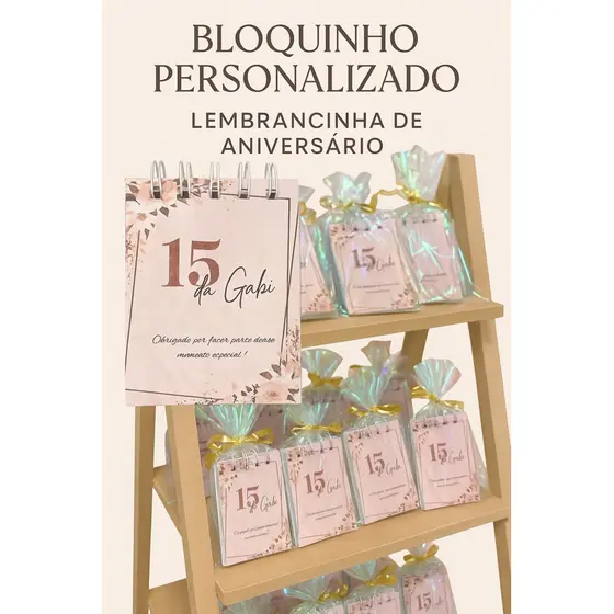 Lembrancinhas de festa personalizadas – Kit com bloquinhos capa dura 8x10cm