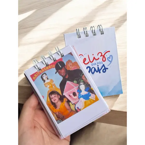 Mini álbum de Fotos Personalizado – Presente Criativo para Pai, Dia dos Pais e Outras Datas