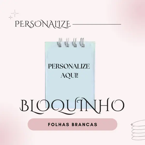 Bloquinho de notas | Personalizado 8x10cm | Capa Frente e Verso | 30 ou 50 Folhas | Crie o Seu!