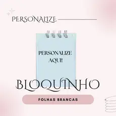 Bloquinho de notas | Personalizado 8x10cm | Capa Frente e Verso | 30 ou 50 Folhas | Crie o Seu!