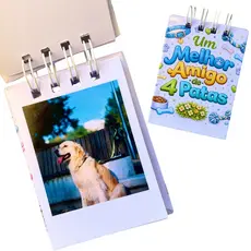 Bloquinho de fotos do seu pet com 30 lembranças e momentos para guardar sempre