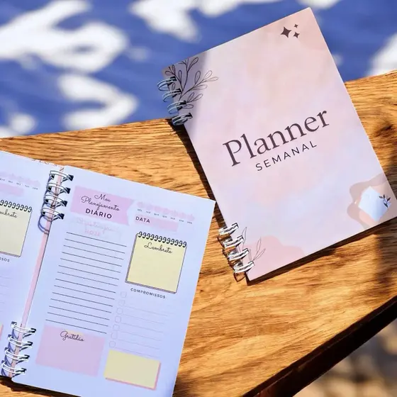 Planner 2026 Semanal – Personalize a Capa | 80 Folhas para Organização