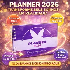 Planner 2026 – Personalize sua Capa | 80 Folhas