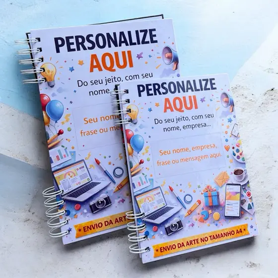 Caderno Personalizado – A5 | Universitário | Kit (2 Unidades)