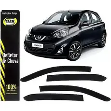 Calha de Chuva Defletor Nissan March 2011 a 2021 4 Portas Ecoflex