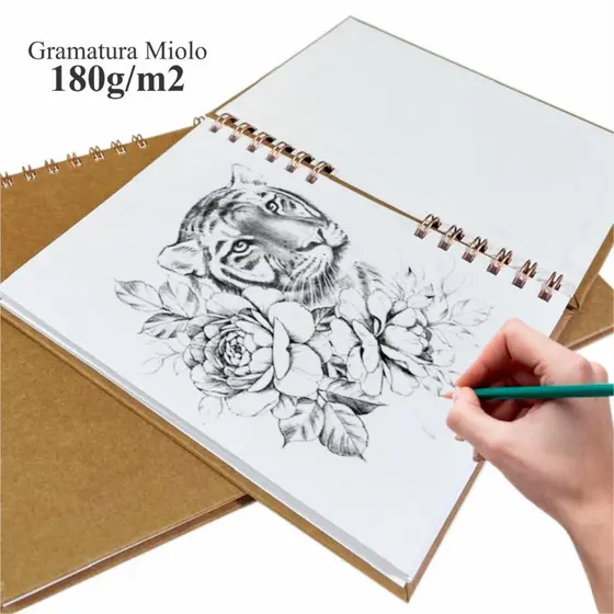 Promoção Caderno de Esboços Profissional Espiralado Papel Espesso para Arte e Desenho a Lápis