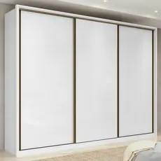 Guarda-Roupa Casal 100% MDF 3 Portas 6 Gav Spazio 270 S/Espelho Branco