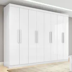 Guarda-roupa Casal Easy Slim 8 Portas Branco