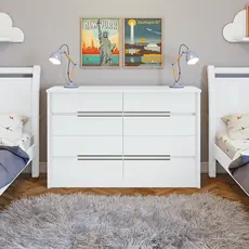 Cômoda Urban 8 Gavetas Branco