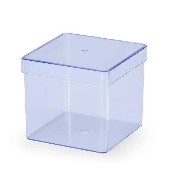 Kit 10 Caixa Acrílica 4x4 Transparente