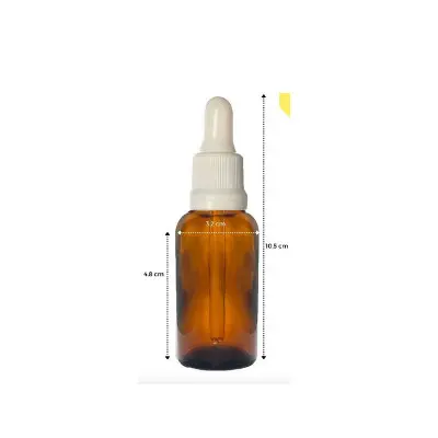 Kit 20 Vidro Âmbar 30ml Conta Gotas