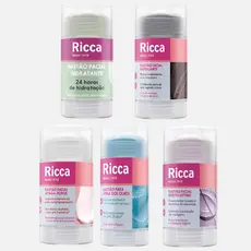 Bastao Facial Ricca Skincare Stick Hidratante Area dos Olhos Esfoliante Efeito Lifting Apaga Poros