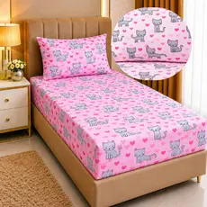 Lençol Solteiro Infantil 2 Peças 170 Fios Premium Cama Box Com Elástico Estampado menina e menino