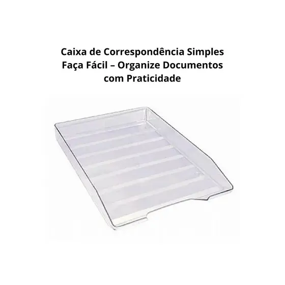 Caixa de Correspondência Simples Faça Fácil/Novacril – Organize Documentos com Praticidade