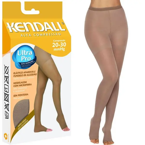 Meia Calça Kendall Alta Compressão Sem Ponteira 20-30 mmHg