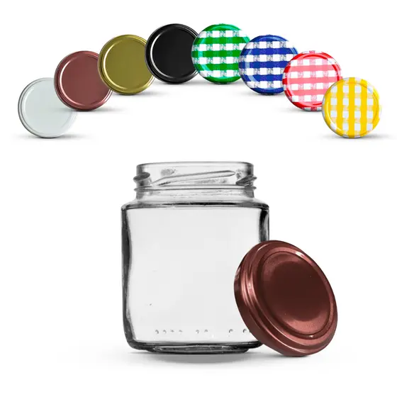 24 Potes De Vidro Belém 240ml + Tampas Metálicas + Lacres