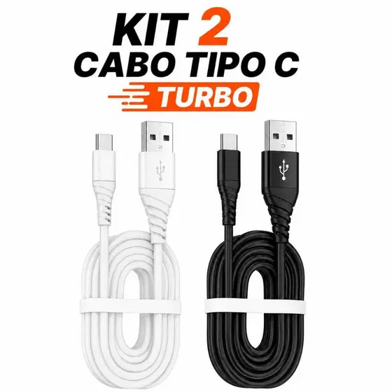 Kit 2 Cabos USB-C H'Maston 4.8A – Carregamento Rápido | Alta Qualidade