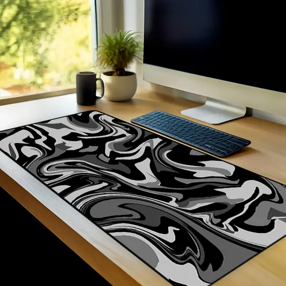 Mouse Pad Grande Gamer Premium Antiderrapante Diversos Tamanhos Tema Abstrato Borda Costurada