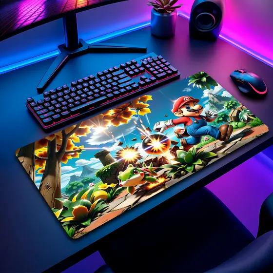 Mouse Pad Gamer Antiderrapante Grande 70x35 80x35 90x40 90x55 cm Jogos Anime Varias Estampas Borda Costurada M801/M820