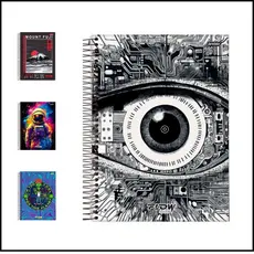Caderno Unidade Flow Masculino 1 Materia 80 Folhas Capa Dura Escolha Sua Capa